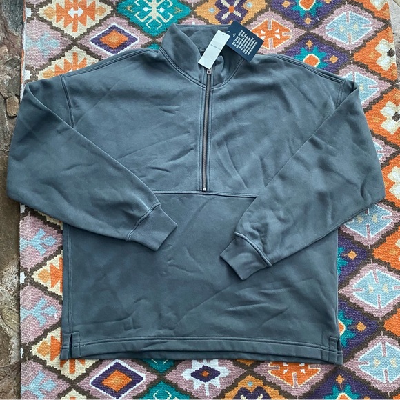 NEW Abercrombie & Fitch Men's Soft A&F Collection Long Sleeve Gray Quarter Zip S - Picture 1 of 7